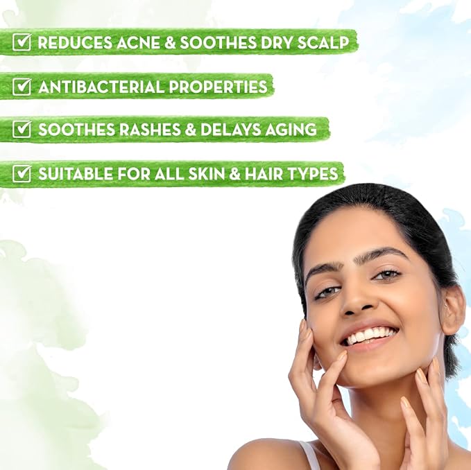 Mamaearth Aloe Turmeric Gel for Healthy Skin & Hair | Reduces Sunburn, Acne, & Dandruff | Hydrates Dry Hair & Nourishes Scalp | Paraben-Free | 10.14 Fl Oz (300ml)