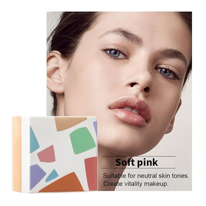 MAEPEOR Setting Powder 8 Colors Smooth and Lightweight Soft Pink) 76 oz