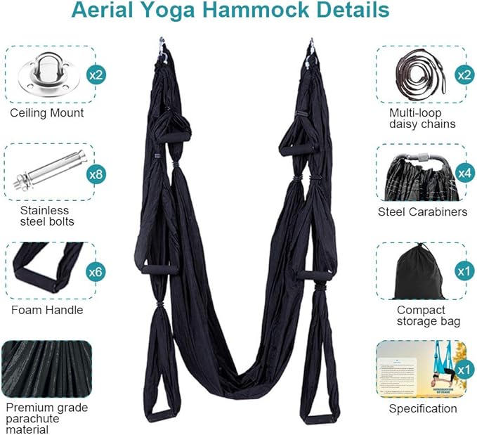 Aerial Yoga Swing Set Trapeze Yoga Hammock Kit