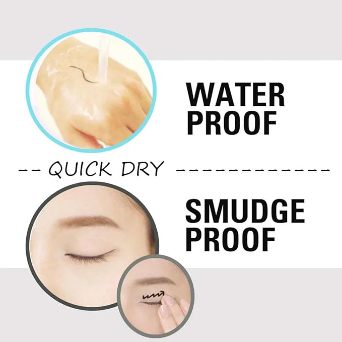 Heroine Make by KissMe Prime Liquid Waterproof Eyeliner for Woman and Sensitive Eyes, Long-lasting & Ultra Thin Tip for Precise Japanese Eye Makeup 01 Jet Black 0.4mL/0.01 Fl Oz