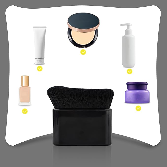 Self Tanning Brush, Self Tanner Applicator Brush Foundation Body Makeup Brushes Self Tan Brush for Kabuki Face Spray(Black)