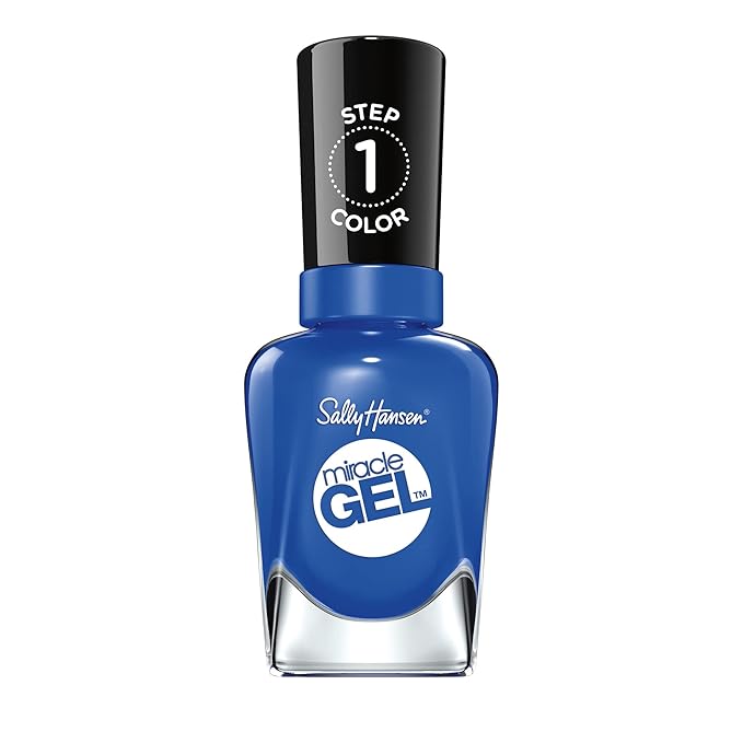 Sally Hansen Miracle Gel™, Tidal Wave, Long Lasting, Gel-Like Formula, No UV Lamp Needed, Blue Nail Polish