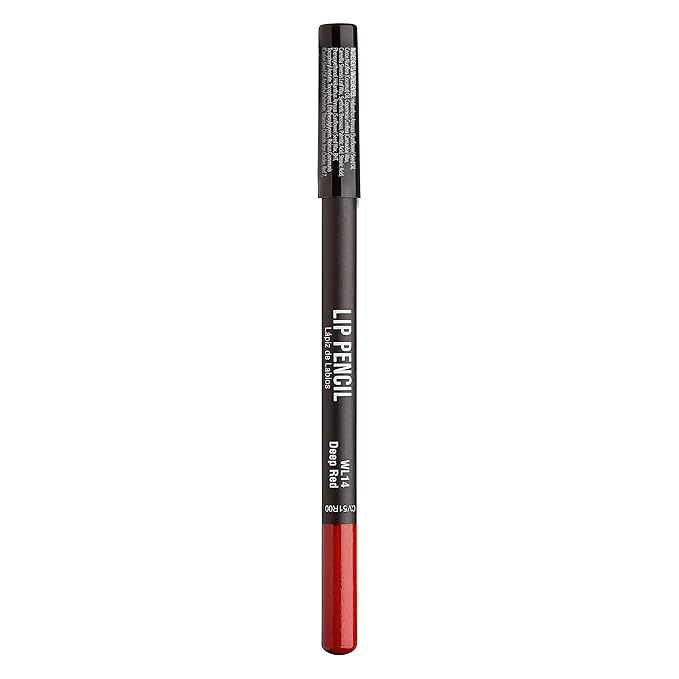 KISS New York Professional Slim Lip Pencil, Creamy Soft Lip Liner, Smooth Long-Lasting Rich Lip Color, Natural Lip Makeup, Water-Resistant Lip Crayon (Deep Red)