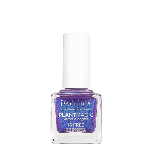 Pacifica Natural Nail Polish – Plant Magic Blue Glitter Nail Polish - Plant Based, Non-Toxic & Clinically Tested - Lasting Colors, Chip-Resistant, Clean Beauty, Dermatologist Approved Tourmaline Stone