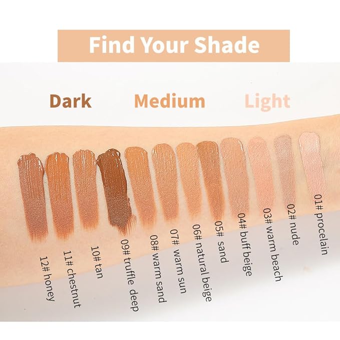 Flawless Matte Liquid Foundation Makeup, Vegan & Cruelty-Free, (07, ) 30ml