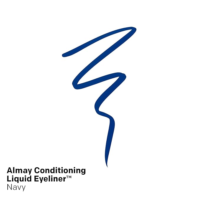Almay Conditioning Liquid Eyeliner, Longwearing, Waterproof, Hydrating, 30 Navy, 0.03 fl oz.