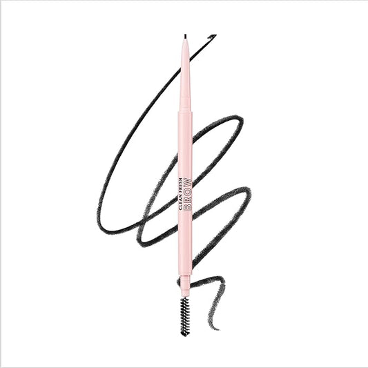 Covergirl Clean Fresh Brow Nano, 700 Black Brown, Eyebrow Pencil, Ultra-Precise Tip, Waterproof, Transfer-Resistant, Built-In Spoolie, Vegan Formula, 0.001oz