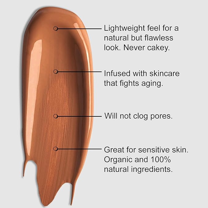 Organic Aloe-Based LUX Liquid Foundation, Natural Vegan Gluten-Free