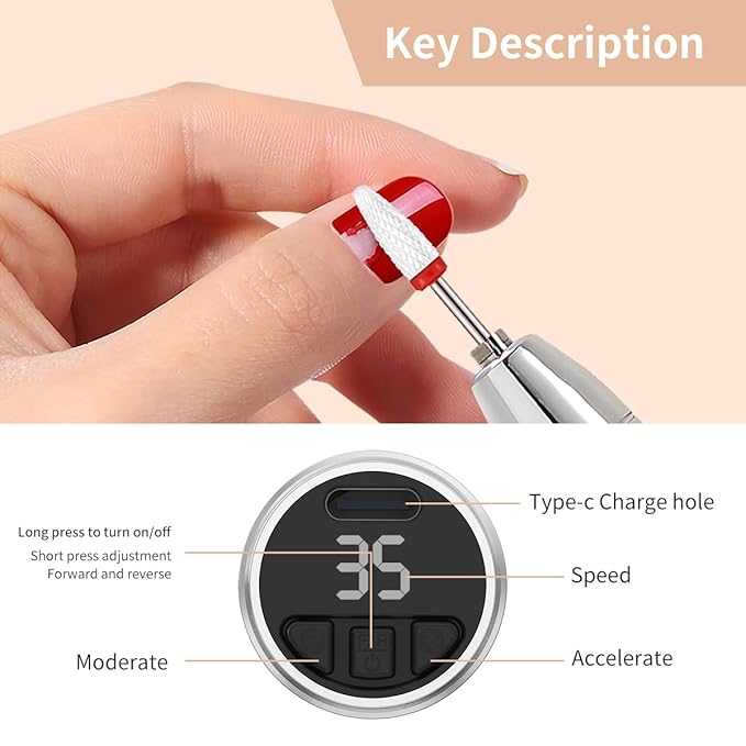 Electric nail drill farocup professional