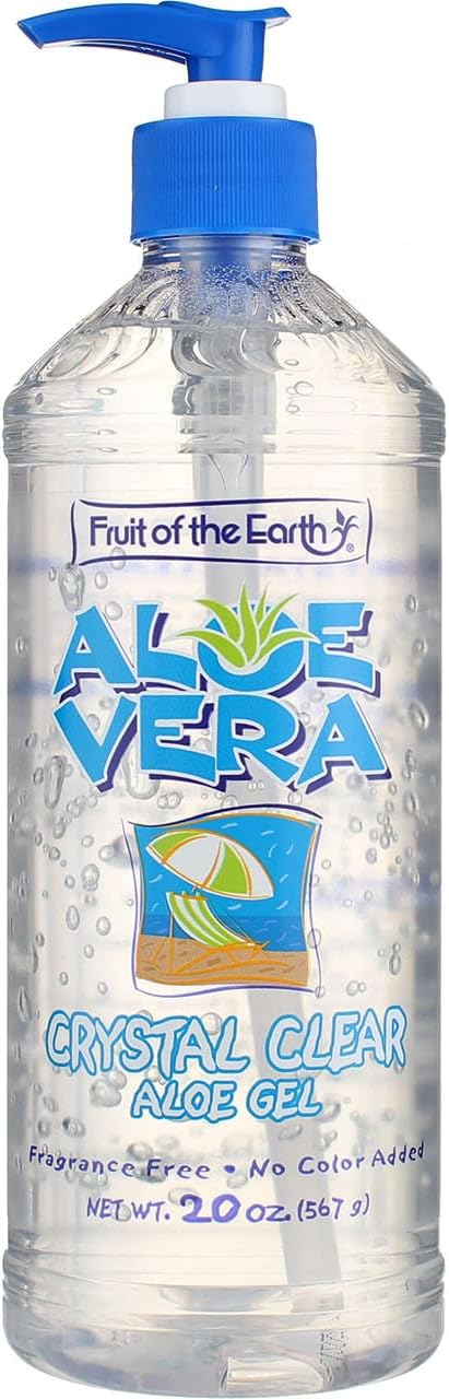 Fruit of the Earth Aloe Vera Crystal Clear Aloe Gel,20 oz (Pack of 3)