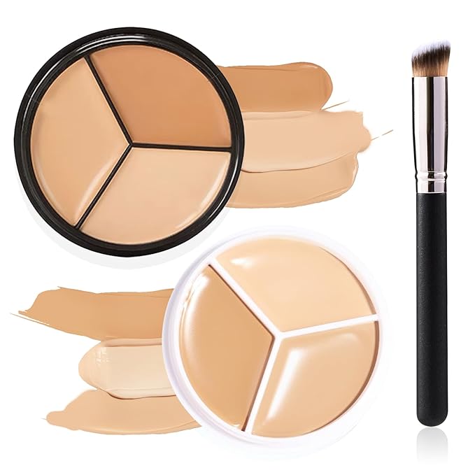 3 Colors Correcting Concealer Makeup Cream Contour Palette,Cream