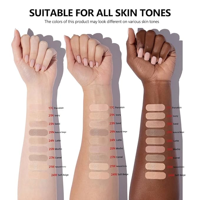 Flawless Glass Skin with Cushion Foundation - Long-lasting, (Latte, ) 18g