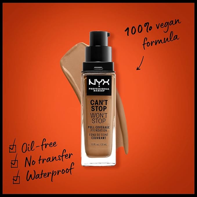 NYX PROFESSIONAL MAKEUP Can't Stop Won't Stop Foundation, - Cinnamon