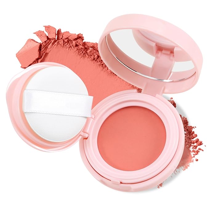 AFGHOZ Pink Cream Blush Powder, Matte Blush Shadow Mature Skin