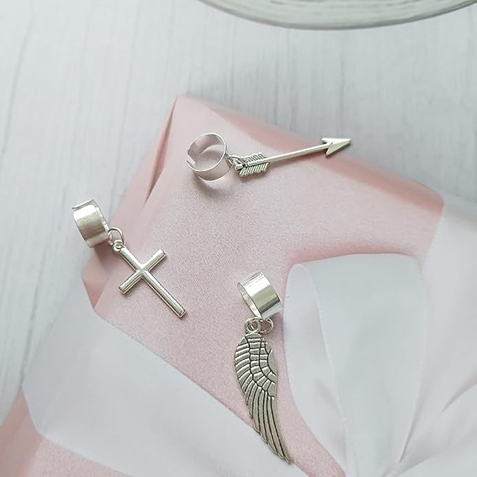 Angel Wings Ear Cuffs 3Pcs Arrow