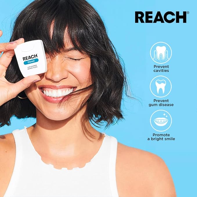Listerine Cool Mint Interdental Floss | Effective Plaque Removal, Teeth & Gum Protection | Shred-Resistant, Fresh-Breath Feeling, PFAS Free | 55 Yards, 2 Pack