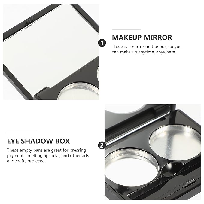 Empty Magnetic Eyeshadow Makeup Palette with 2Pcs Round