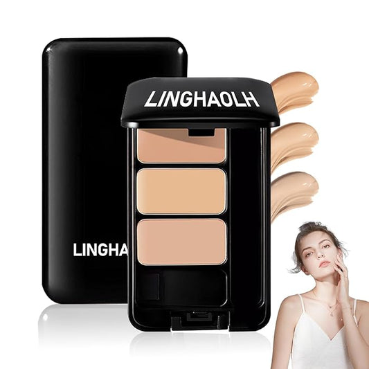 3 Colors Corrector Palette,Full Coverage Cream Concealer Liquid