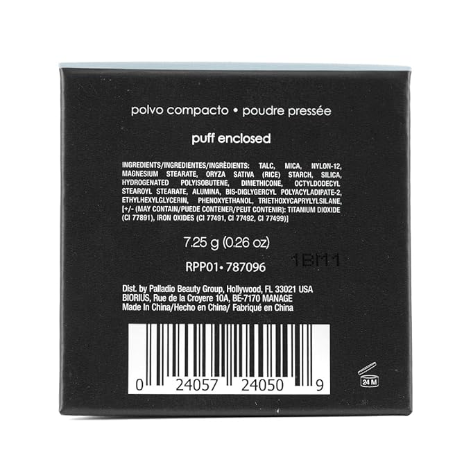 Palladio, Pressed Rice Powder, Natural, 0.26 Ounce