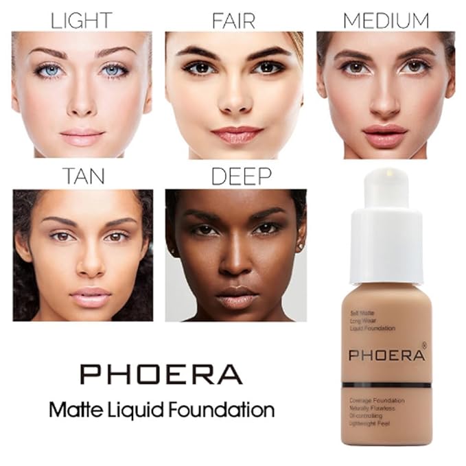 2Pcs Liquid Foundation Full Coverage 24HR Matte Oil Top (1pcs-110) 30ml