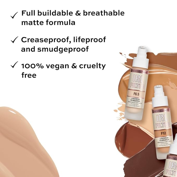 Revolution Beauty, IRL Filter Longwear Foundation, Soft &