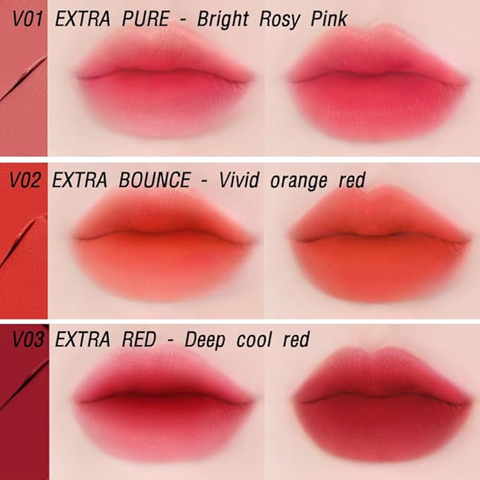 BBIA Last Velvet Tint - Soft & Creamy Matte Finish Lip Stain, Blur Effect with Velvety Texture, Long-Lasting, High Pigment, Lightweight, Non-Drying, Vegan, Korean Lip Makeup (V05 EXTRA CUTE)
