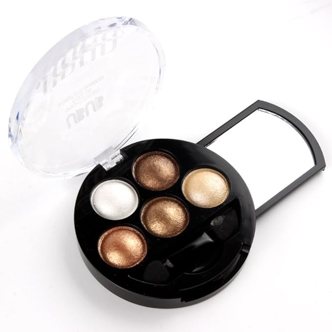 Mallofusa 5 Colors Eye Shadow Palette Powder Metallic 7oz