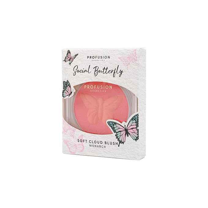Profusion Cosmetics Empowered Social Butterfly Mousse Blush, Lightweight (Monarch, Standard)