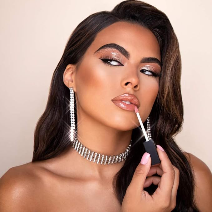 BEAUTYBLVD Diamond Lip Gloss | Iridescent Shades | Long Lasting | High Shine | Non-Sticky | Cruelty Free (Embellish)