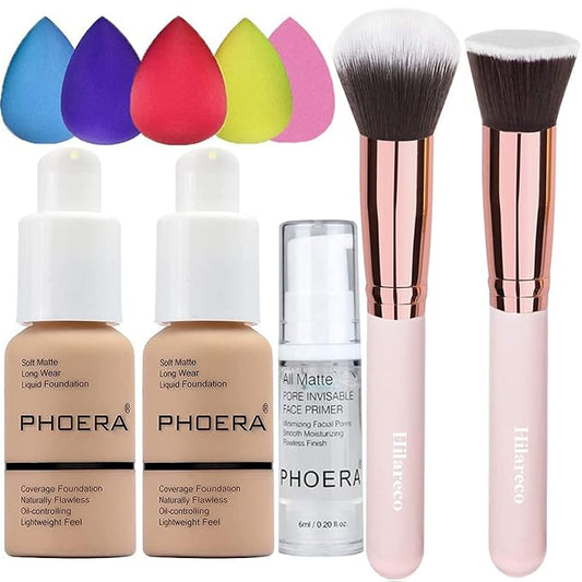 2 Pack PHOERA Foundation Buff Beige 104 and