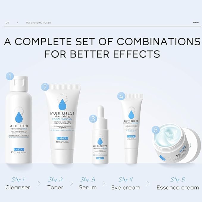 Generic Moisturizer Skin Care Set,5PCS Skincare Set,Long-Lasting