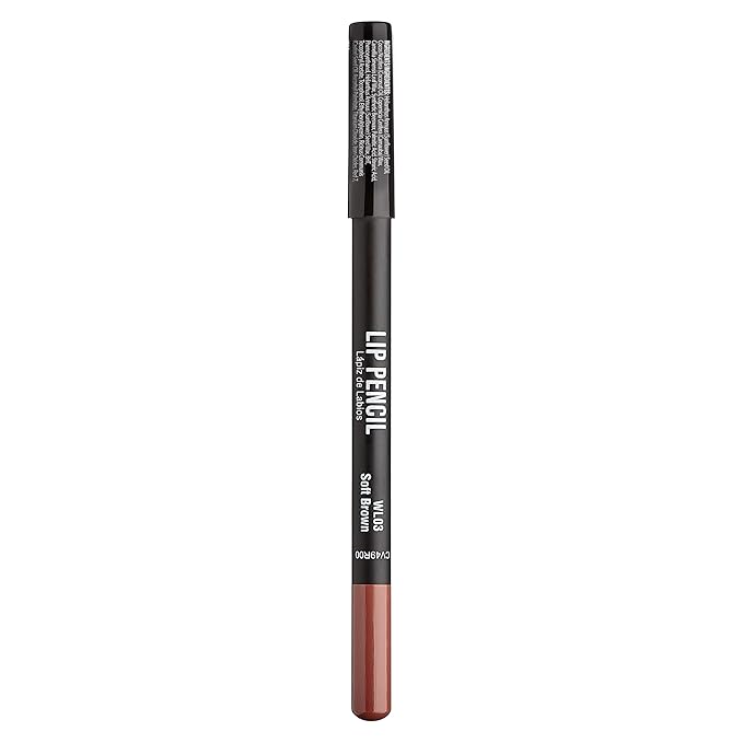 KISS New York Professional Slim Lip Pencil, Creamy Soft Lip Liner, Smooth Long-Lasting Rich Lip Color, Natural Lip Makeup, Water-Resistant Lip Crayon (Soft Brown)