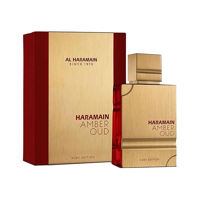 Al Haramain Amber Oud Ruby Edition Eau De Parfum Spray 60ml (2 oz) - Unisex Arabian Perfume for Women & Men, Long-Lasting Amber Fragrance with Rich, Luxurious Scent