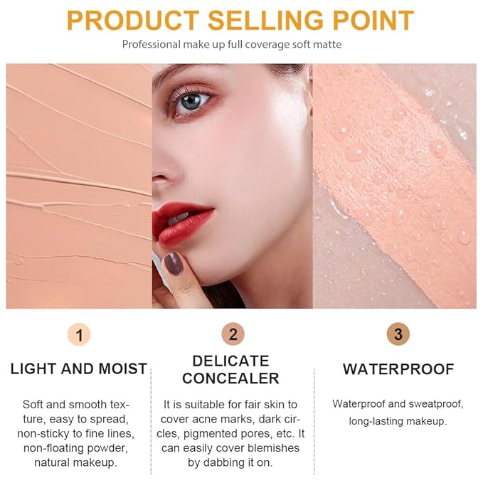 Kaely Pot Concealer Full Coverage Set,under Eye Brightener ojeras 03