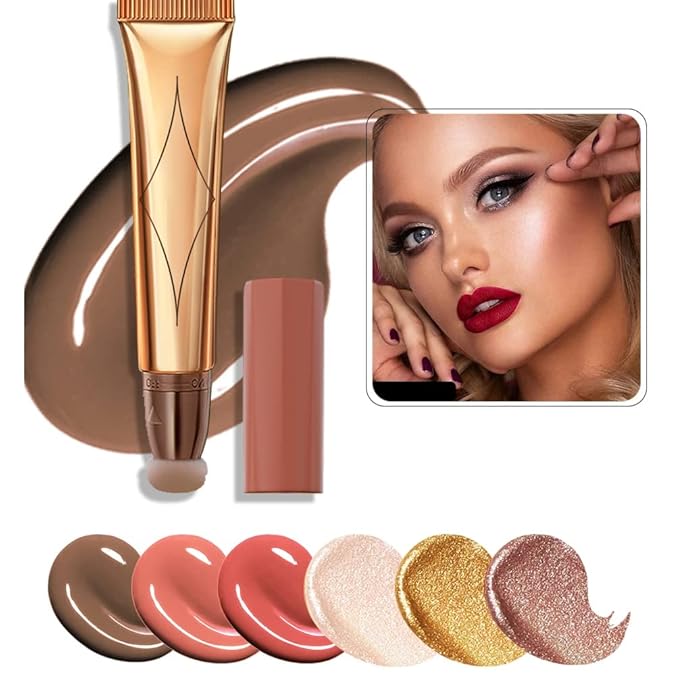 3 Color Contour Beauty Wand, Highlighter ，Blush，Face Concealer .(01#Contour +03#Blush+06#Highlighter)