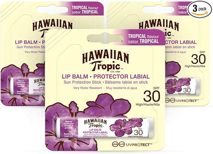 Hawaiian Tropic Lip Balm Pack of