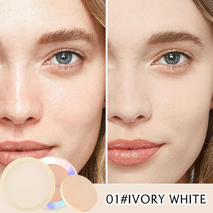 Oil Control Face Pressed Powder, Ultra-Fine Lightweight Face