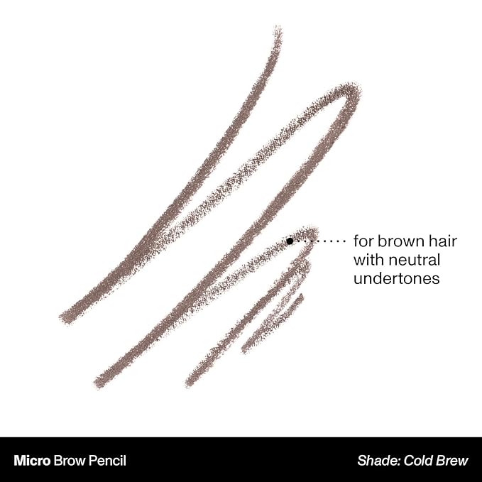 Morphe Micro Dual Eyebrow Pencil - Dual-Ended Brow Pencil Featuring a Retractable, Ultra-Precise, Pointed Tip - Richly Pigmented, Smooth-Gliding, Long-Lasting Wax Formula - Cold Brew (0.003 oz)