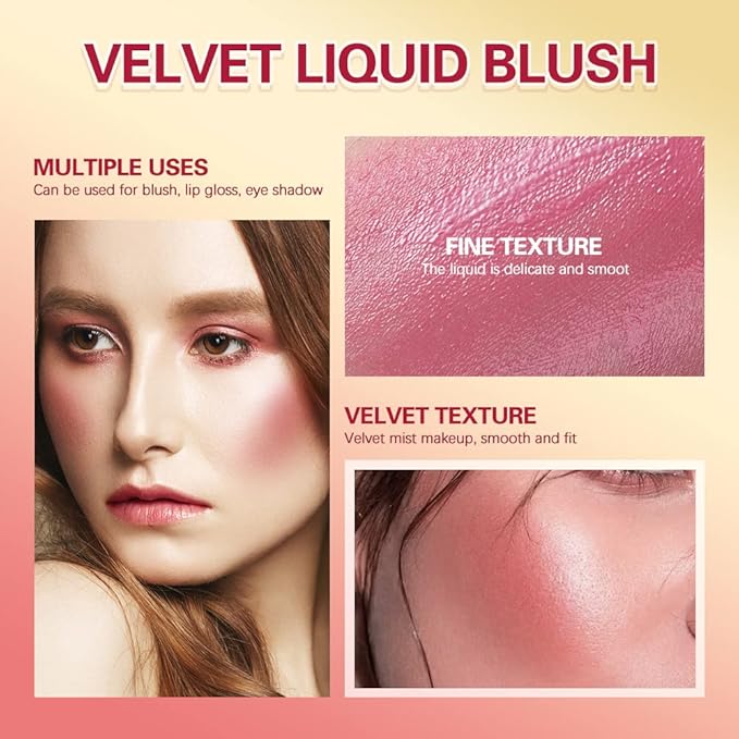 MEICOLY Matte Dewy Liquid Blush,Super Natural Cream Blush