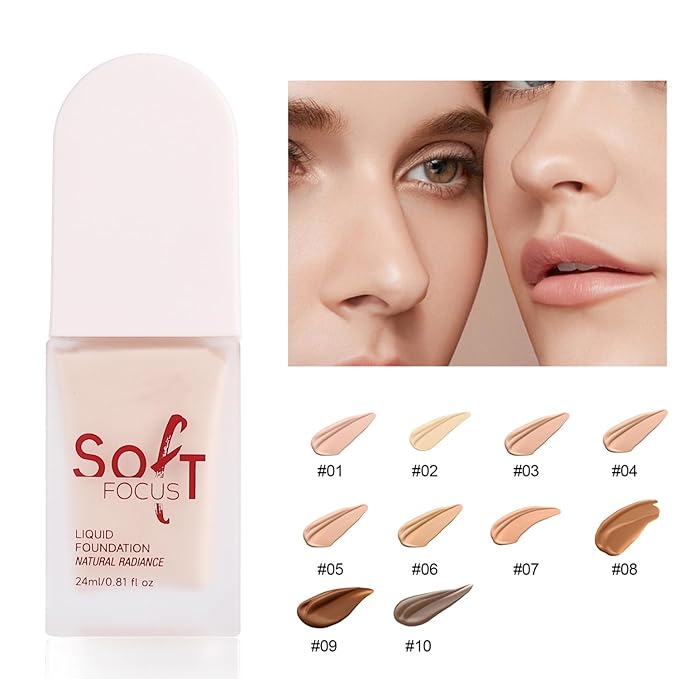 Full Coverage Foundation 10 Colors Natural Lightweight Smooth (Color 04)