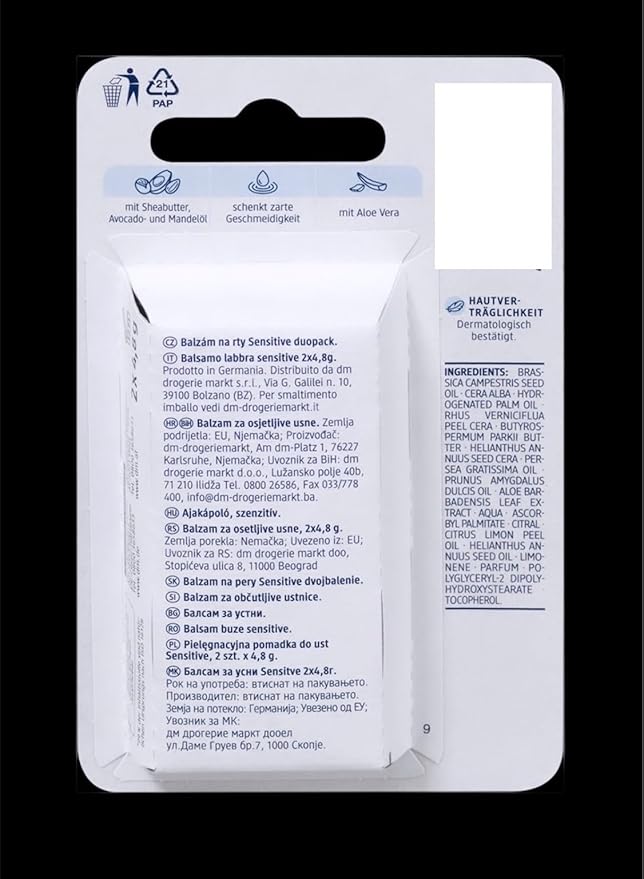 Balea Lip Care Sensitive, Moisturizing Lip German