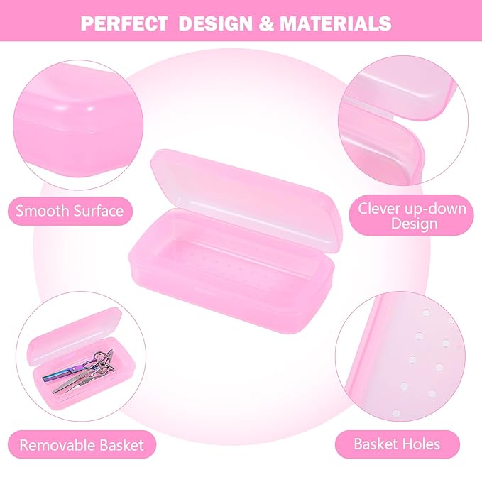 Nail tool sterilizer box pink,fully
