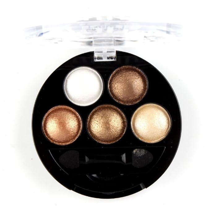 Mallofusa 5 Colors Eye Shadow Palette Powder Metallic 7oz