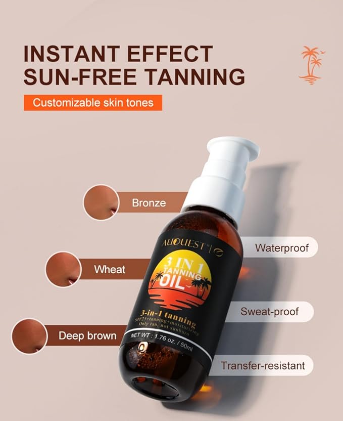 3-in-1 Tanning Oil,Summer Beach Tanning