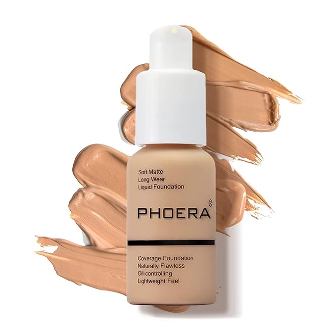 PHOERA Foundation Makeup Naturally Liquid Foundation Full Coverage 30ml