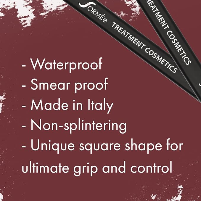 Sorme Waterproof Lip Liner - Non-splintering Smearproof Lip Liner - Revitalizing with Lecithin, Vitamins C and E
