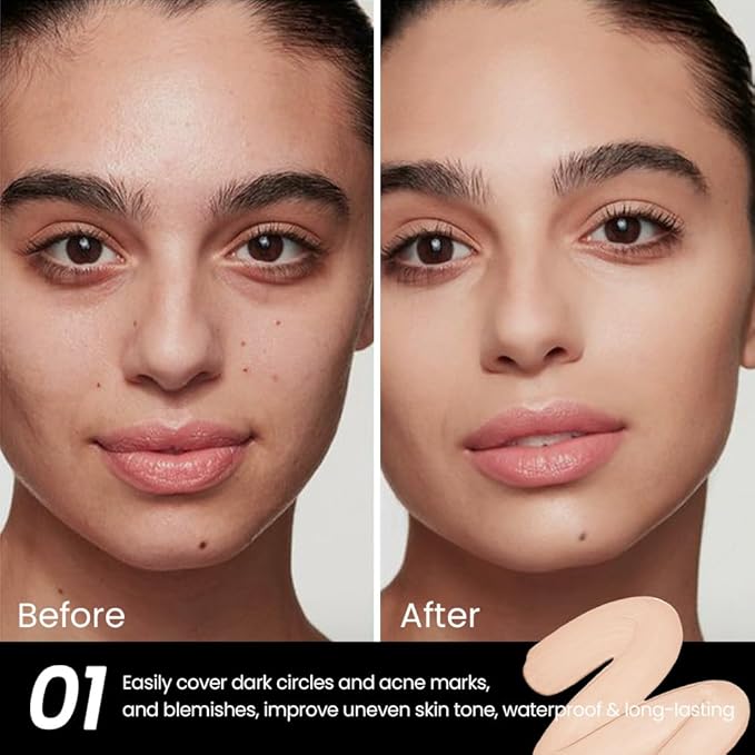 2 Pack Liquid Foundation Cream for Face Makeup,Durable