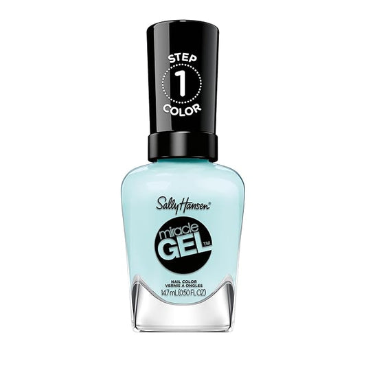 Sally Hansen Miracle Gel™, Grand Cyan, Long Lasting, Gel-Like Formula, No UV Lamp Needed, Blue Nail Polish