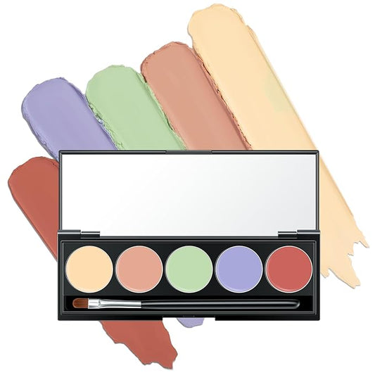 5 In 1 Multi-Use Correcting Concealer Palette,Waterproof Long