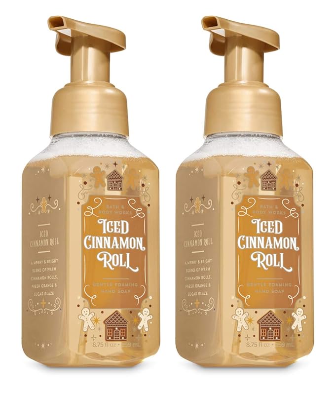 Bath and Body Works Iced Cinnamon Rolls Gentle Foaming Hand Soap, 2-Pack 8.75 Ounce (Iced Cinnamon Rolls)